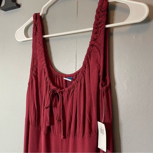 Old navy Burgundy Sleeveless midi Dress size small - Picture 6 of 10